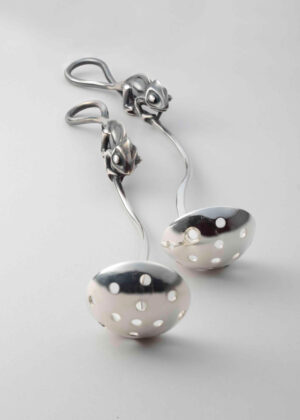 Kamæleon olivenske i 925 sølv. Zoologisk Sølv - Sterlingsølv af Gitte Bjørn